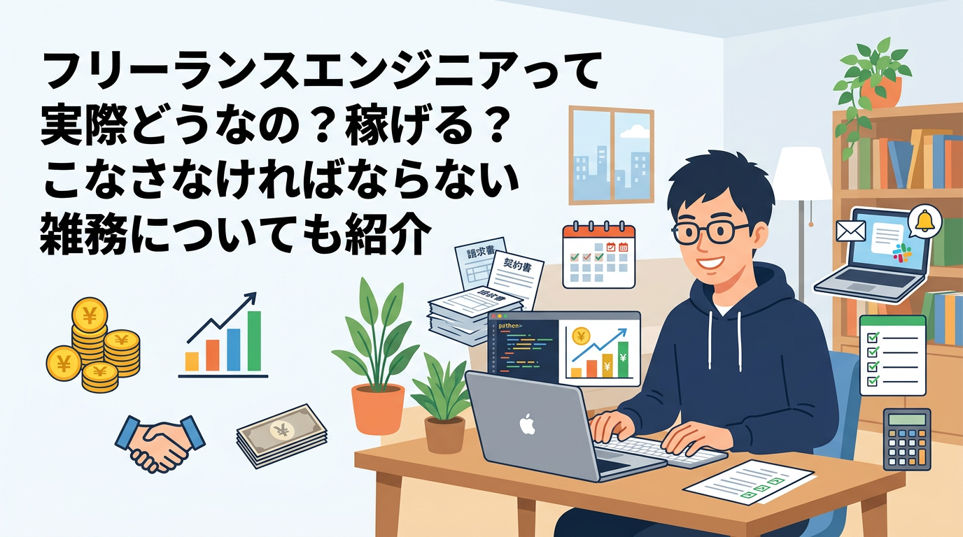フリーランスエンジニアって実際どうなの？稼げる？こなさなければならない雑務についても紹介
