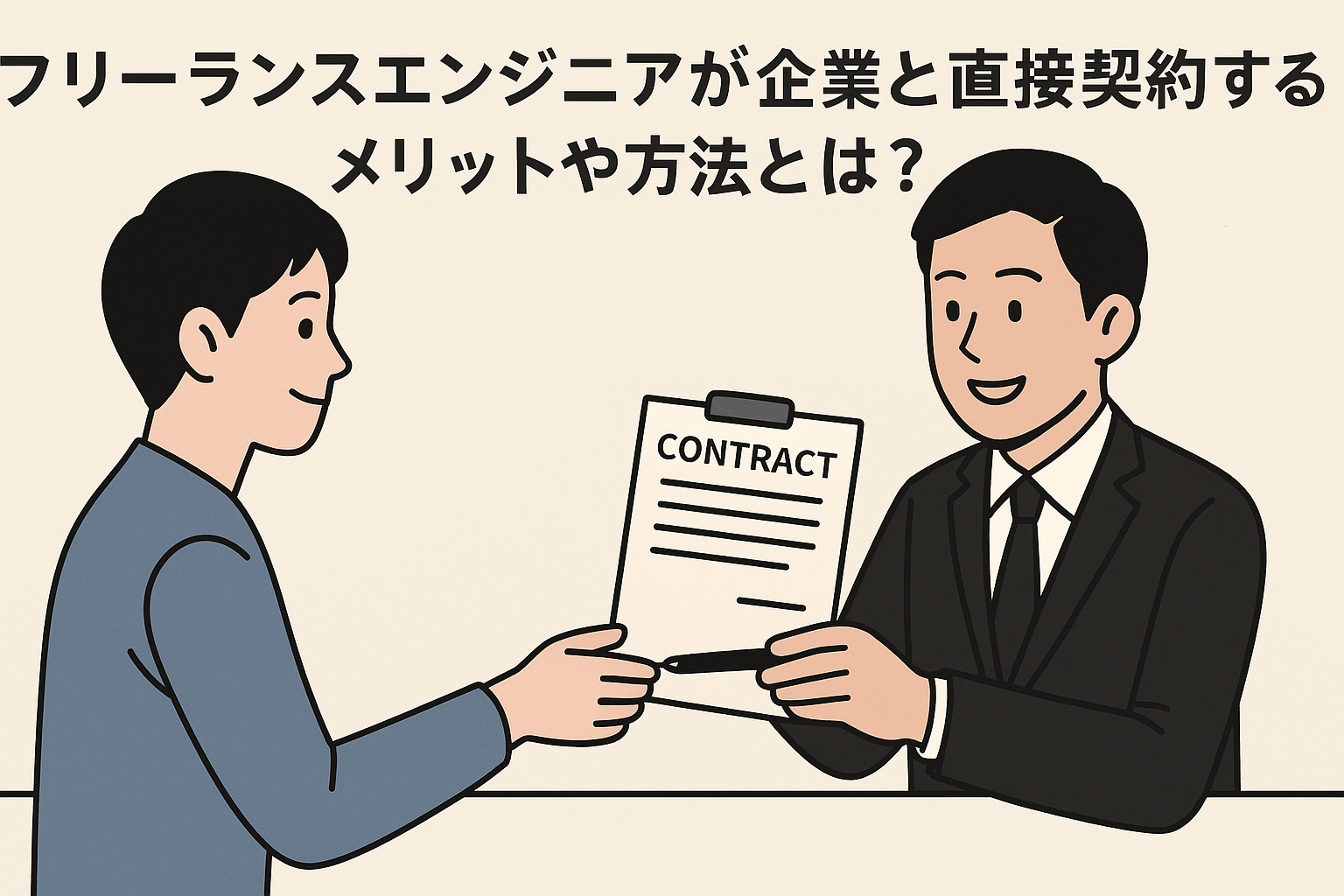 フリーランスエンジニアが企業と直接契約するメリットや方法とは？