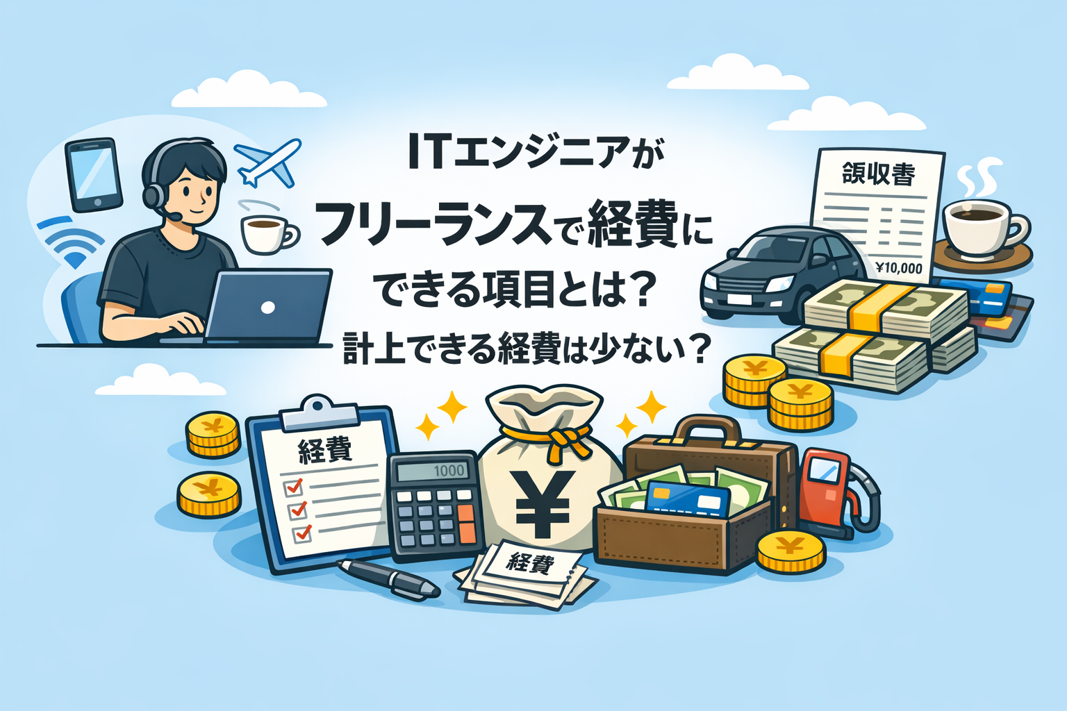 ITエンジニアがフリーランスで経費にできる項目とは？計上できる経費は少ない？
