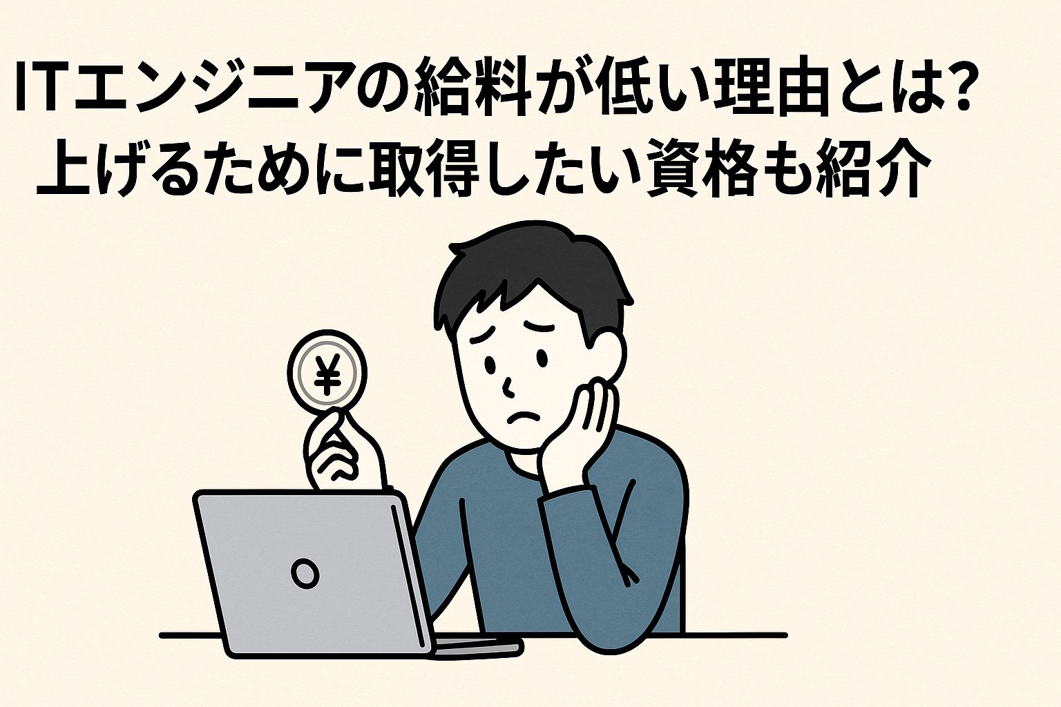 ITエンジニアの給料が低い理由とは？上げるために取得したい資格も紹介
