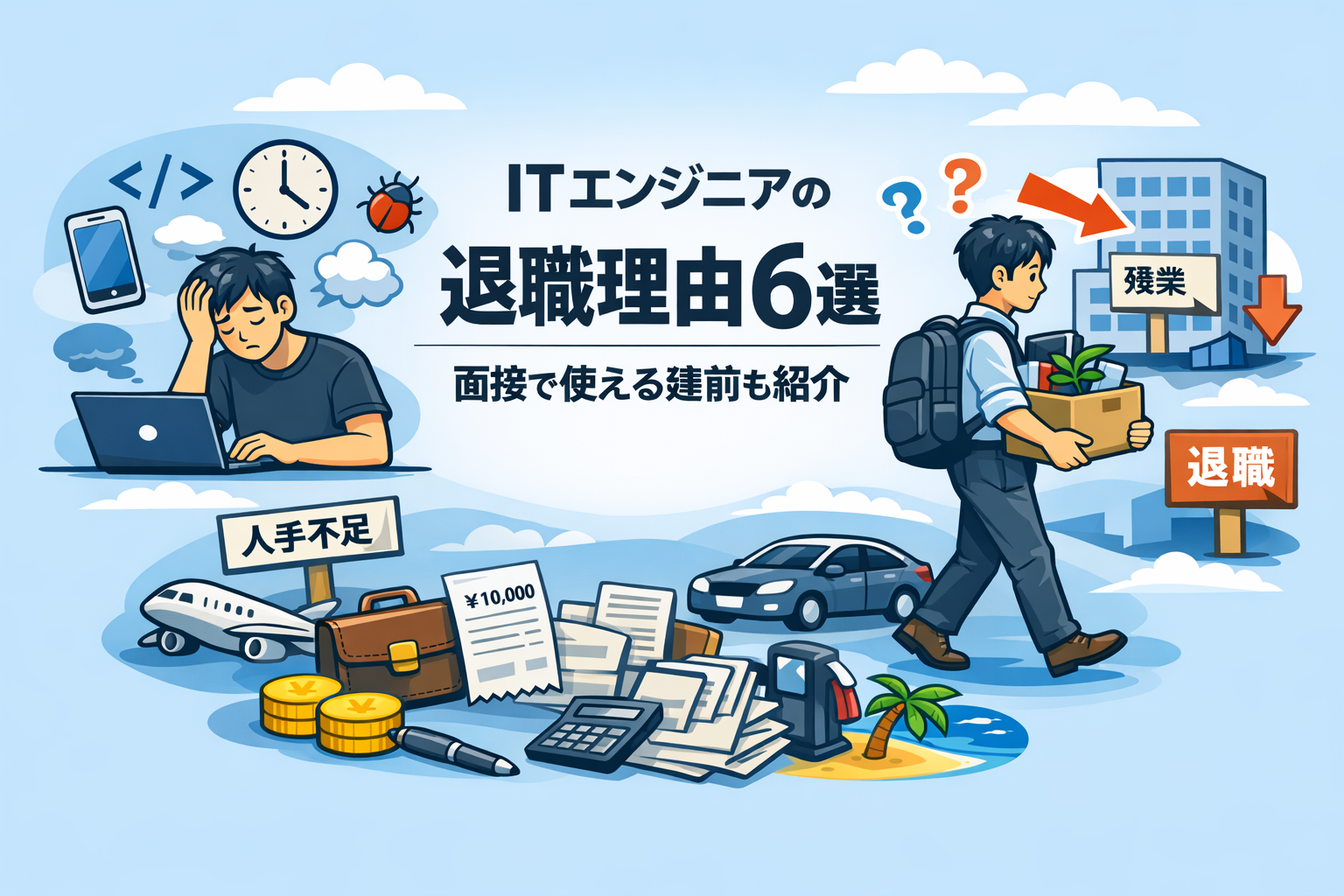 ITエンジニアの退職理由6選　面接で使える建前も紹介